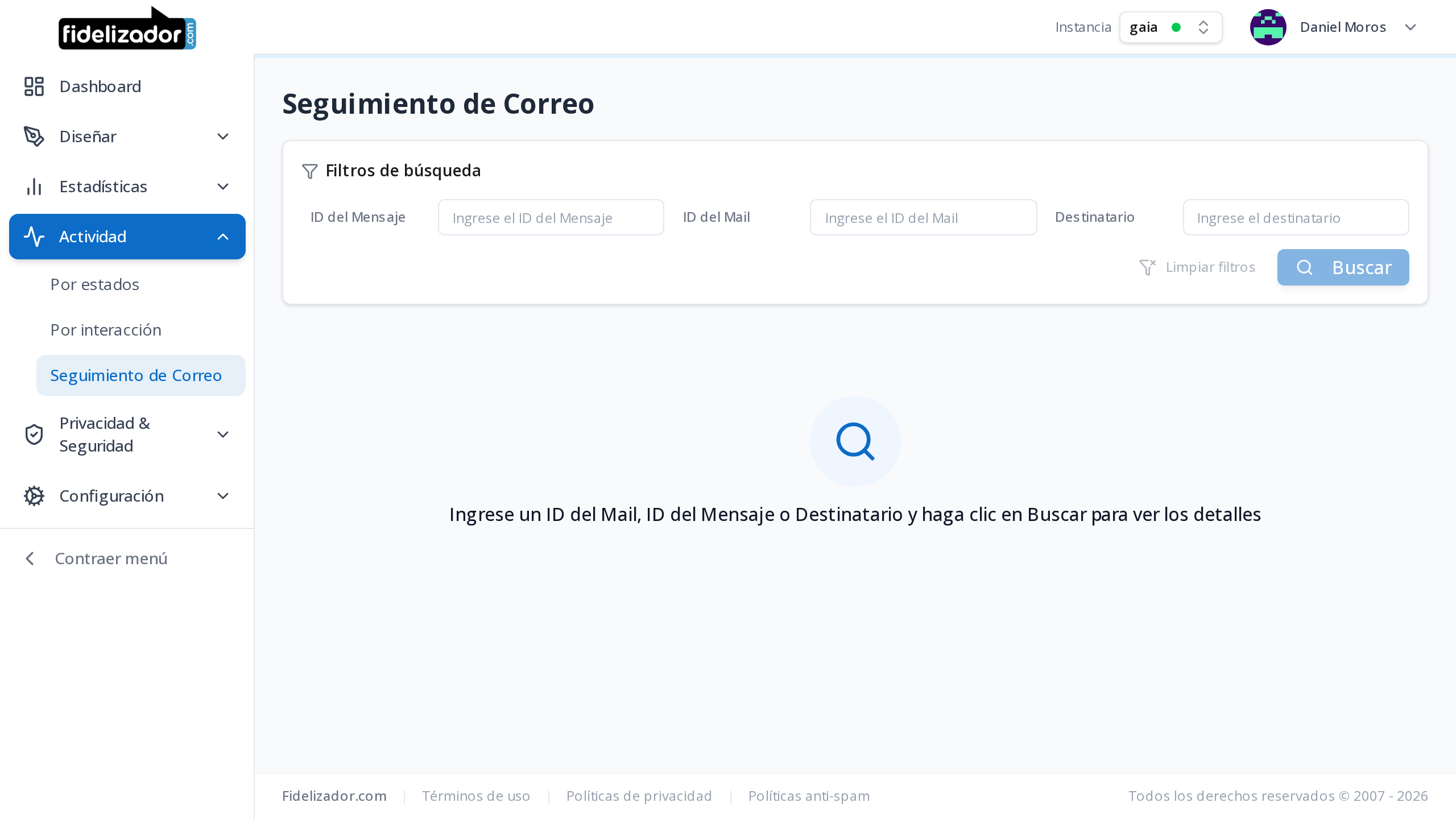 Fidelizador: busca el seguimiento de un correo